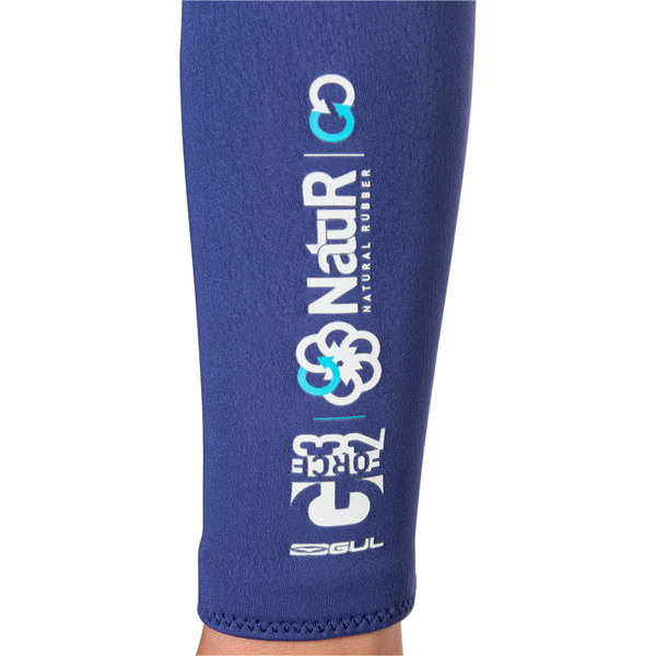 2026 Gul Mujer G-Force Natur 3/2mm Back Zip Neopreno GF1306-BKBL - Black / Blue